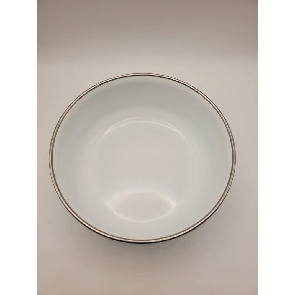 Vintage 1970s Floral Tulip Enamelware Nesting Bowls - Set of 3